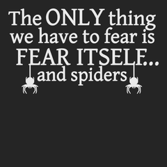The Only Thing We Have To Fear Is Fear Itself And Spiders T-Shirt BLACK