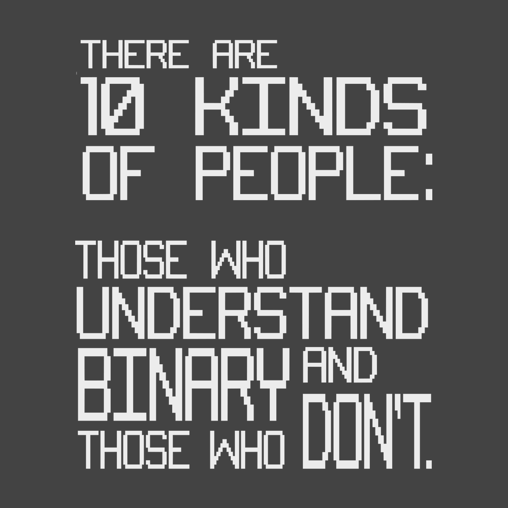 There Are 10 Kinds Of People T-Shirt CHARCOAL