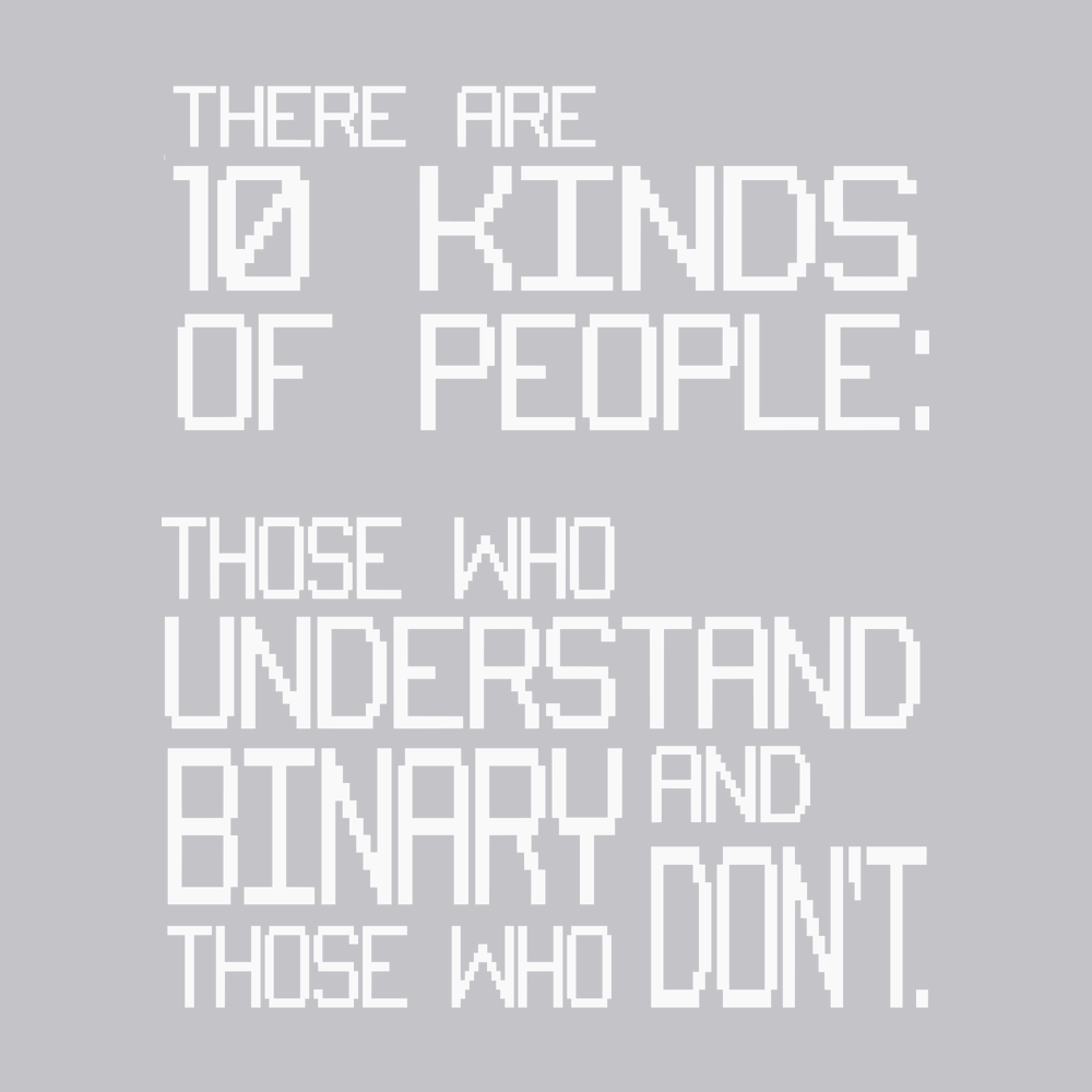 There Are 10 Kinds Of People T-Shirt SILVER