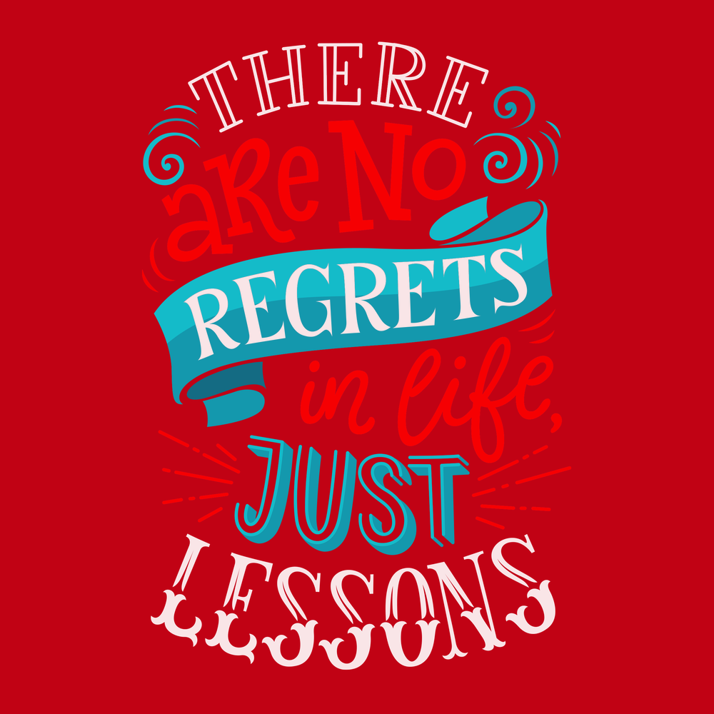 There Are No Regrets in Life Just Lessons T-Shirt RED