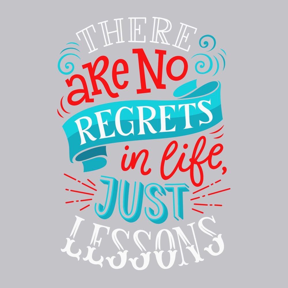 There Are No Regrets in Life Just Lessons T-Shirt SILVER