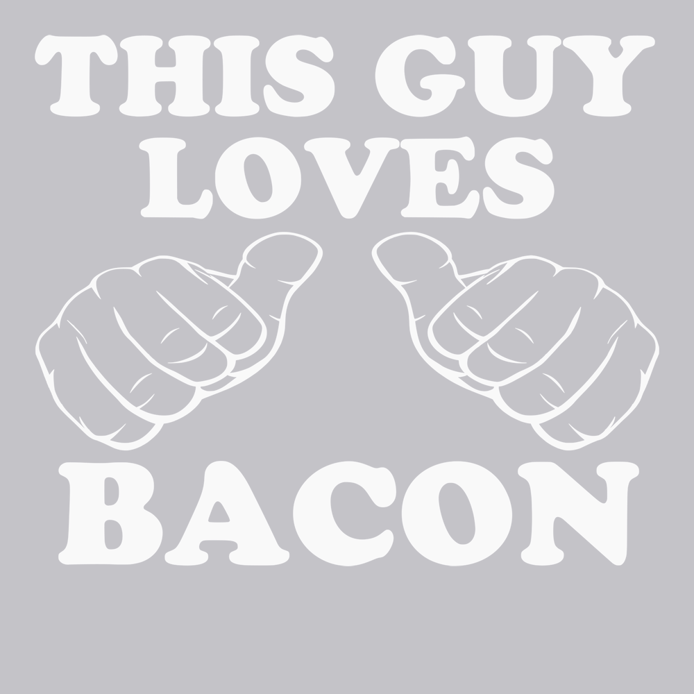 This Guy Loves Bacon T-Shirt SILVER