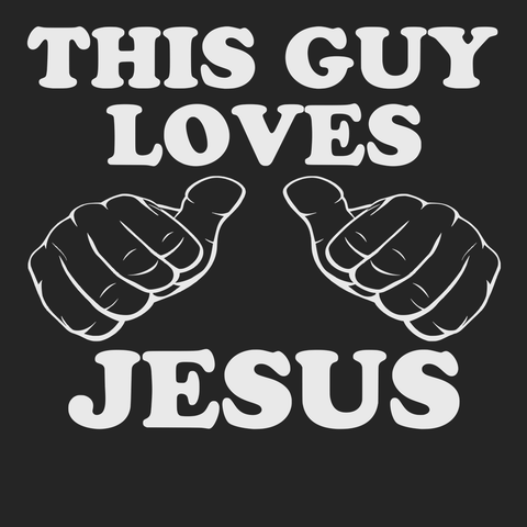 This Guy Loves Jesus T-Shirt BLACK