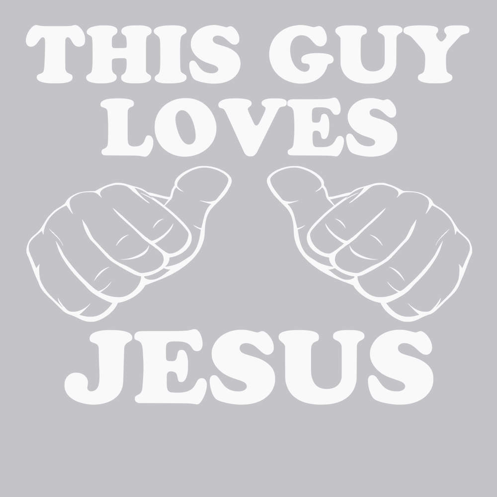 This Guy Loves Jesus T-Shirt SILVER