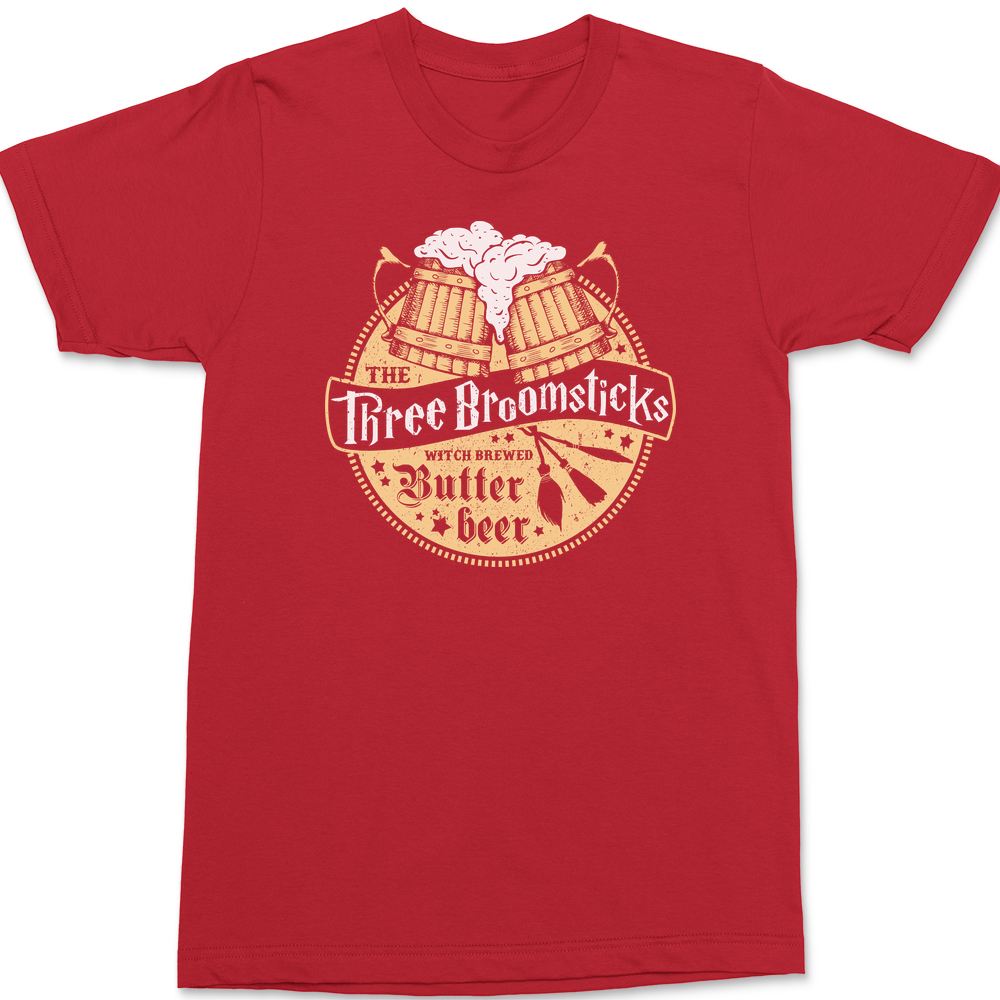 Three Broomsticks T-Shirt RED