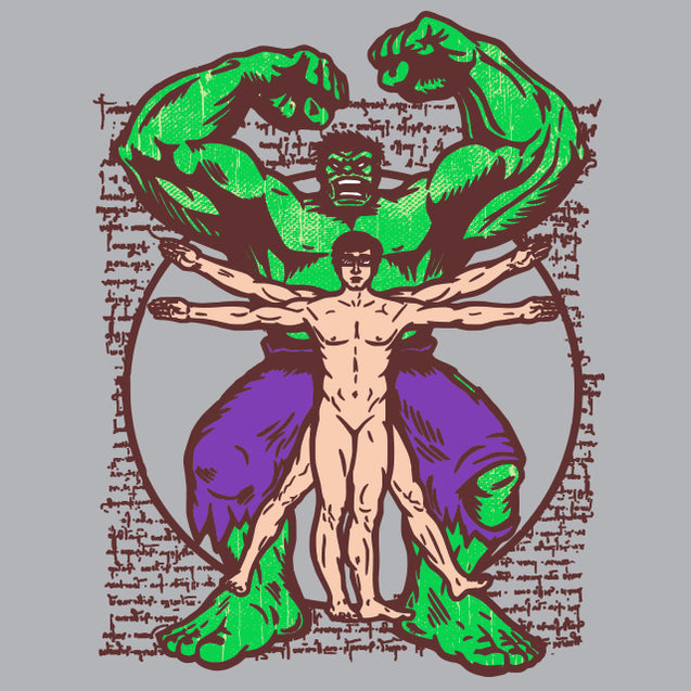 Vitruvian Hulk T-Shirt - Textual Tees