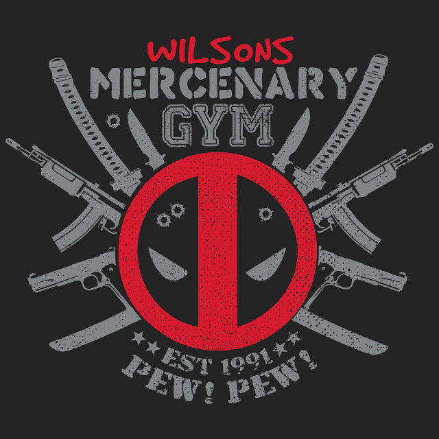 Deadpool Mercenary Gym T-Shirt - Textual Tees
