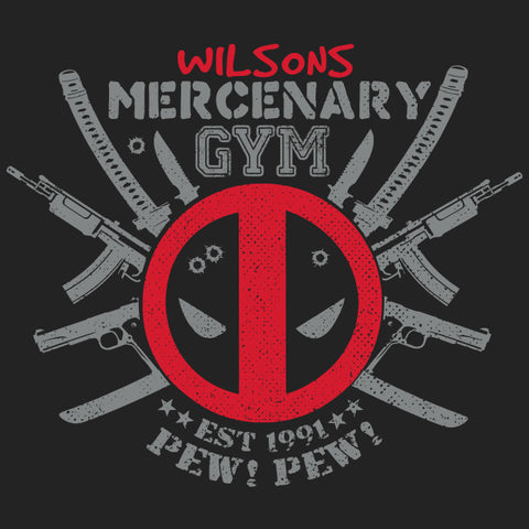 Deadpool Mercenary Gym T-Shirt - Textual Tees
