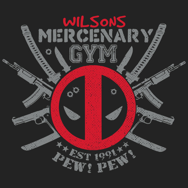 Deadpool Mercenary Gym T-Shirt - Textual Tees