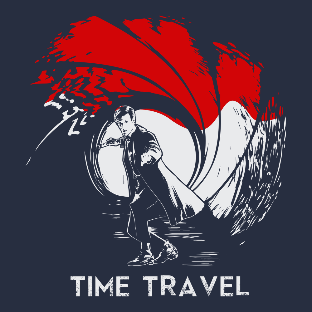 Time Traveler Sky Fall T-Shirt NAVY