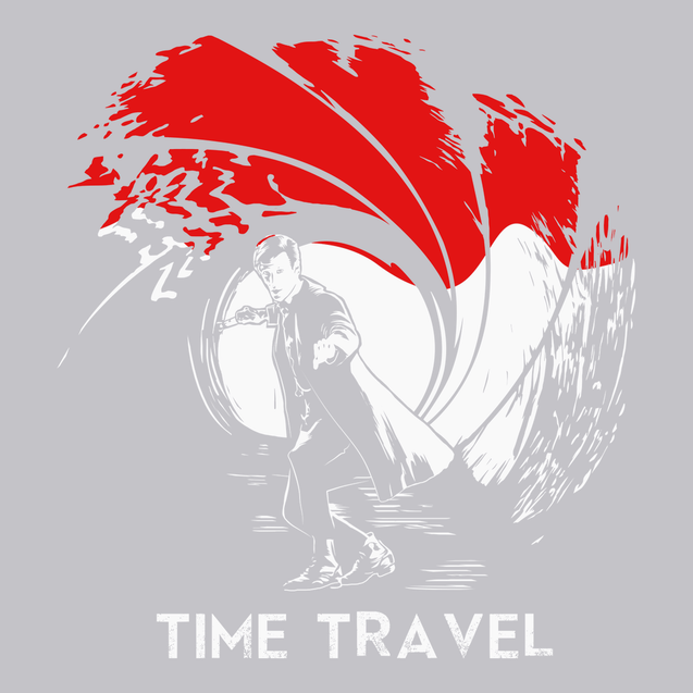 Time Traveler Sky Fall T-Shirt SILVER