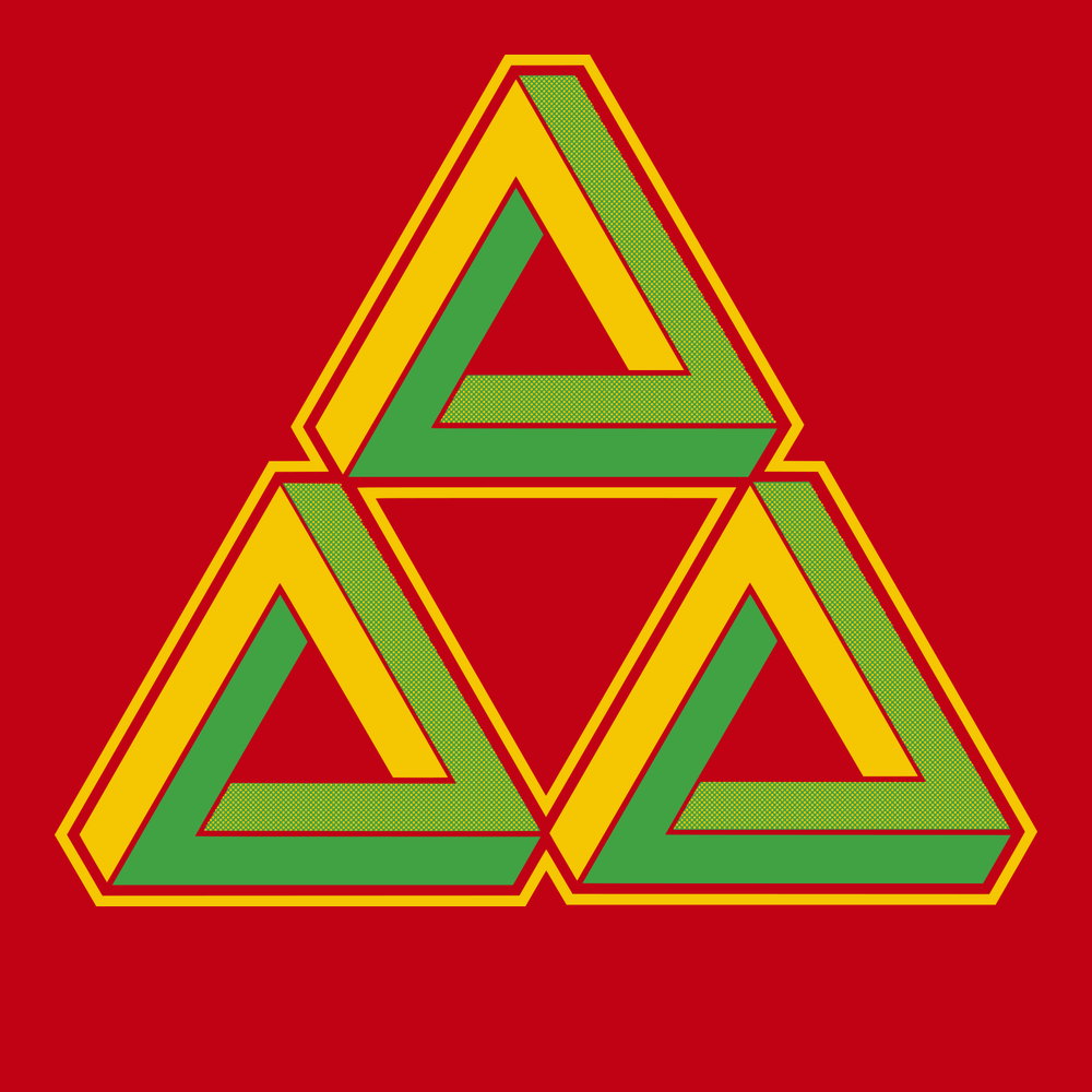 Triforce Illusion T-Shirt RED
