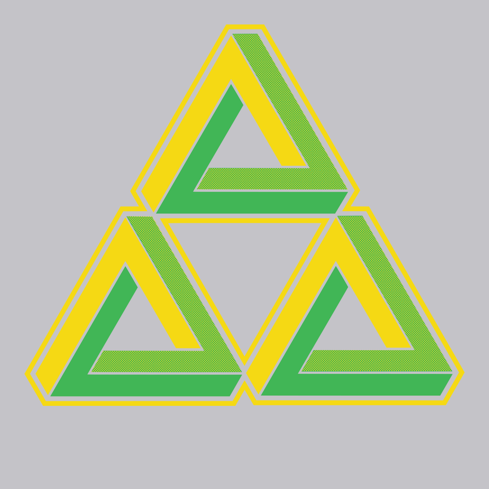 Triforce Illusion T-Shirt SILVER