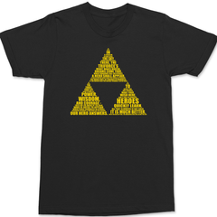 Triforce Typography T-Shirt BLACK