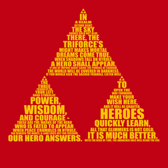 Triforce Typography T-Shirt RED