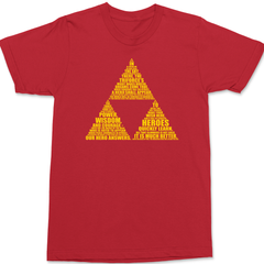 Triforce Typography T-Shirt RED