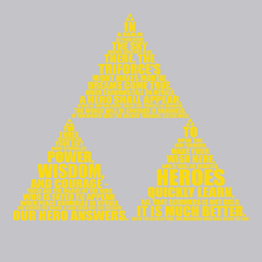 Triforce Typography T-Shirt SILVER