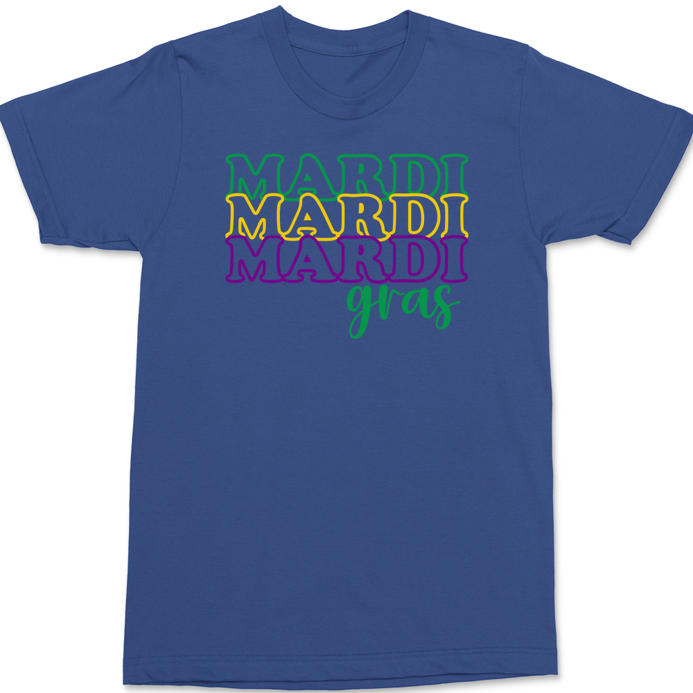 Triple Mardi Gras T-Shirt BLUE