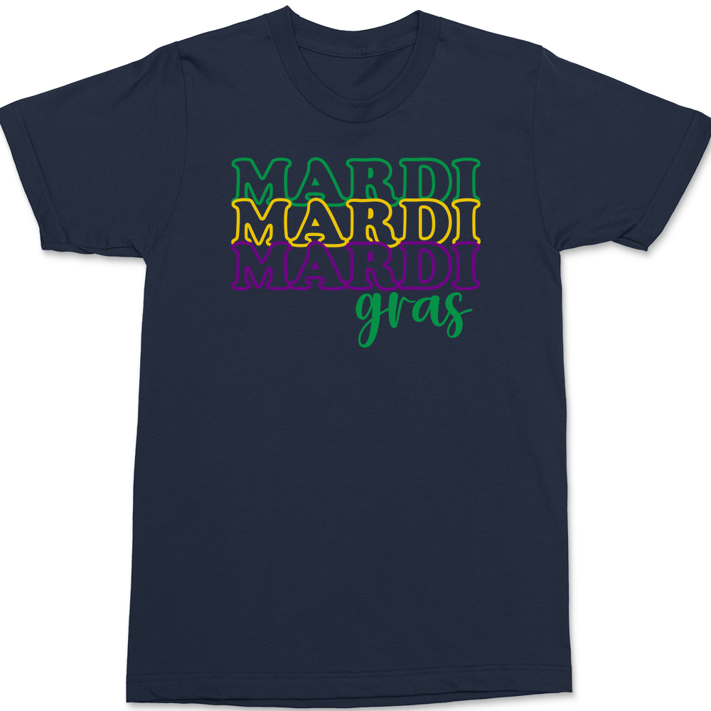 Triple Mardi Gras T-Shirt NAVY