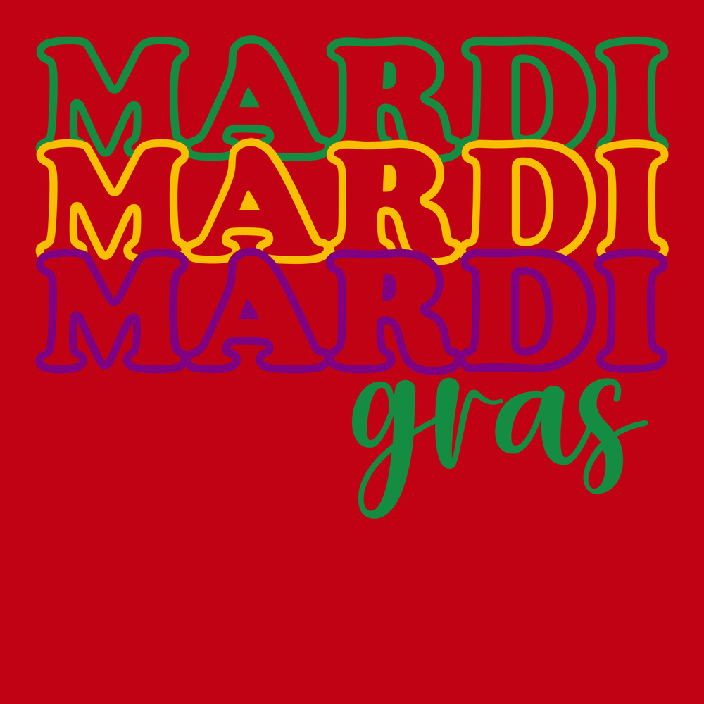 Triple Mardi Gras T-Shirt RED
