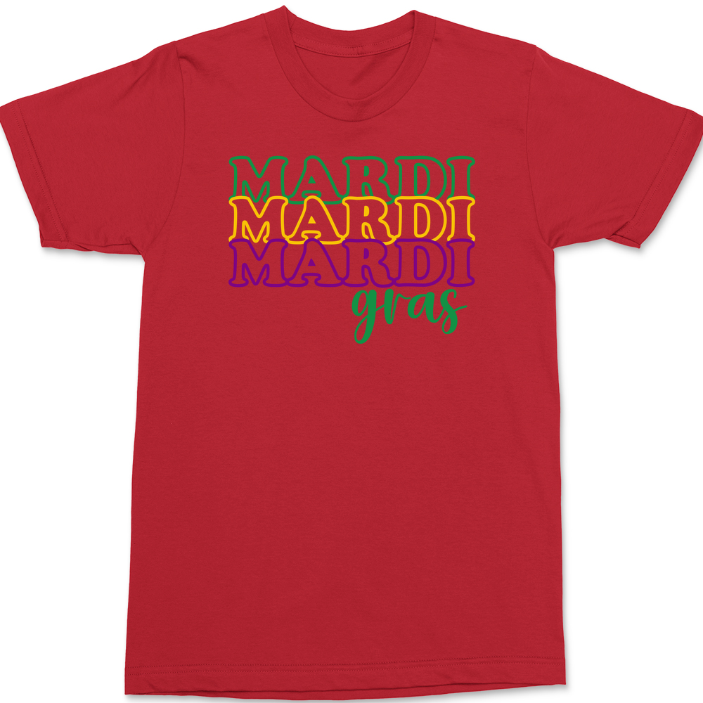 Triple Mardi Gras T-Shirt RED
