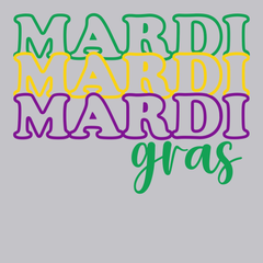 Triple Mardi Gras T-Shirt SILVER