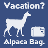 Vacation Alpaca Bag T-Shirt BLUE