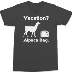 Vacation Alpaca Bag T-Shirt CHARCOAL