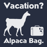 Vacation Alpaca Bag T-Shirt NAVY