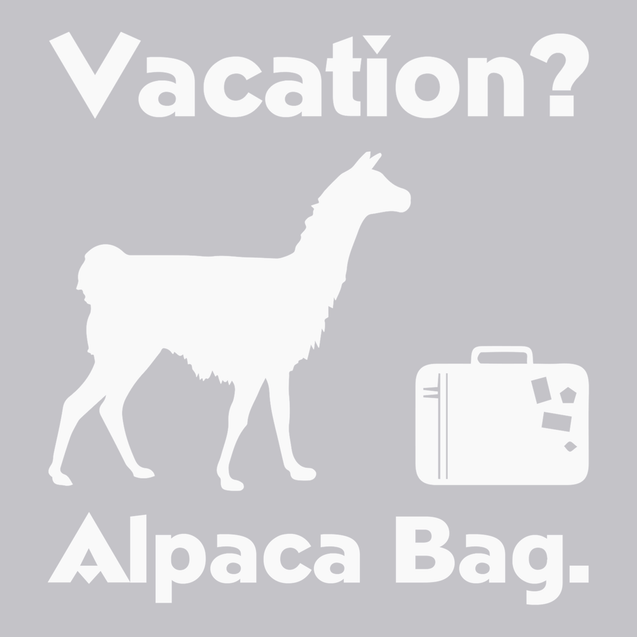 Vacation Alpaca Bag T-Shirt SILVER