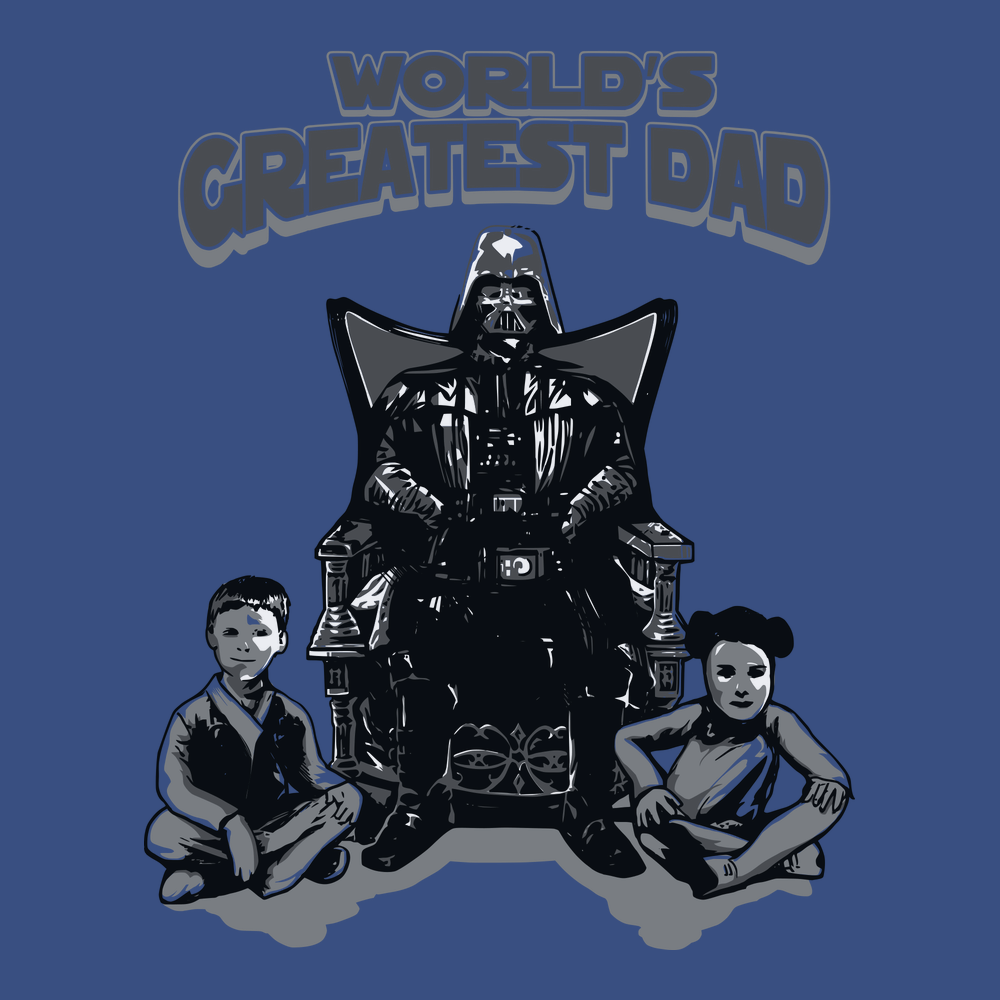 Vader Worlds Greatest Dad T-Shirt BLUE