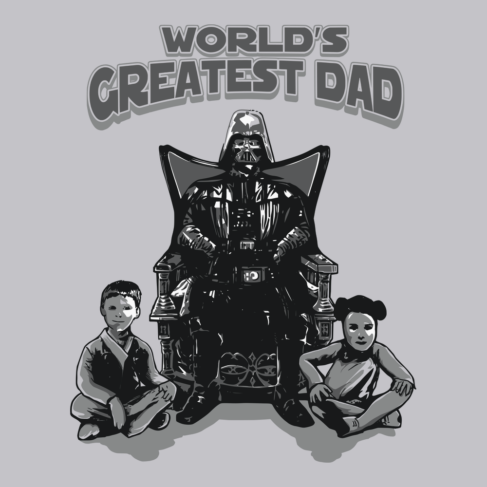 Vader Worlds Greatest Dad T-Shirt SILVER