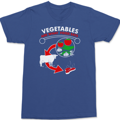 Vegetables are What Food Eats T-Shirt BLUE
