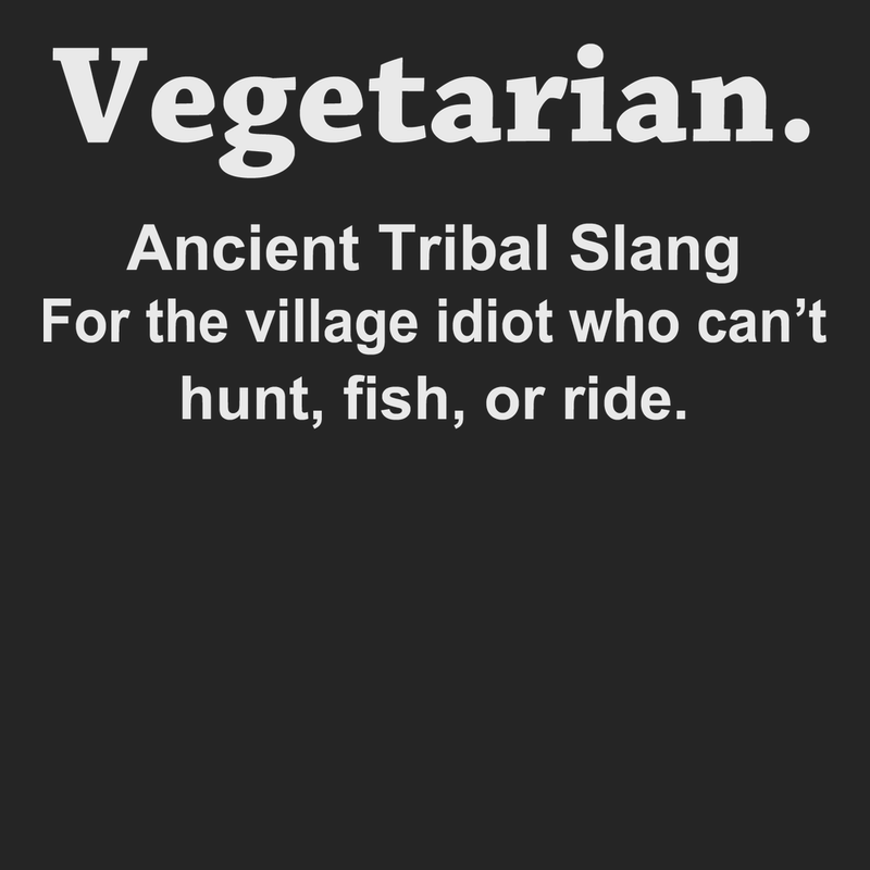 Vegetarian Ancient Tribal Slang T-Shirt BLACK