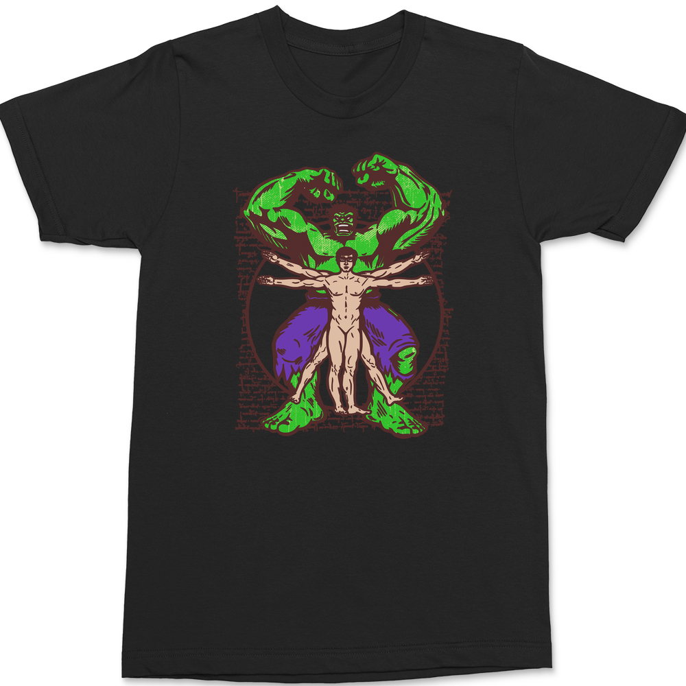 Vitruvian Hulk T-Shirt BLACK
