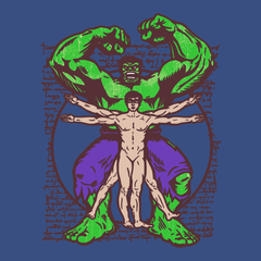 Vitruvian Hulk T-Shirt BLUE