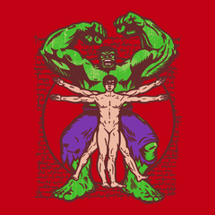 Vitruvian Hulk T-Shirt RED