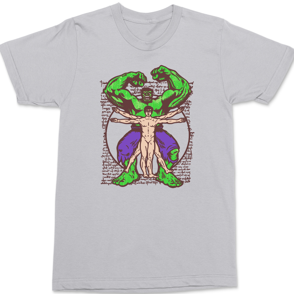 Vitruvian Hulk T-Shirt SILVER