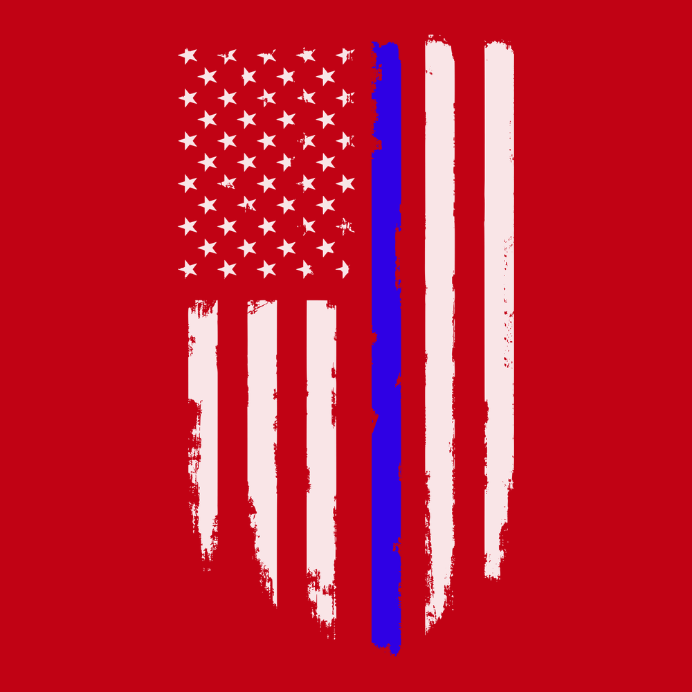 We Back The Blue T-Shirt RED