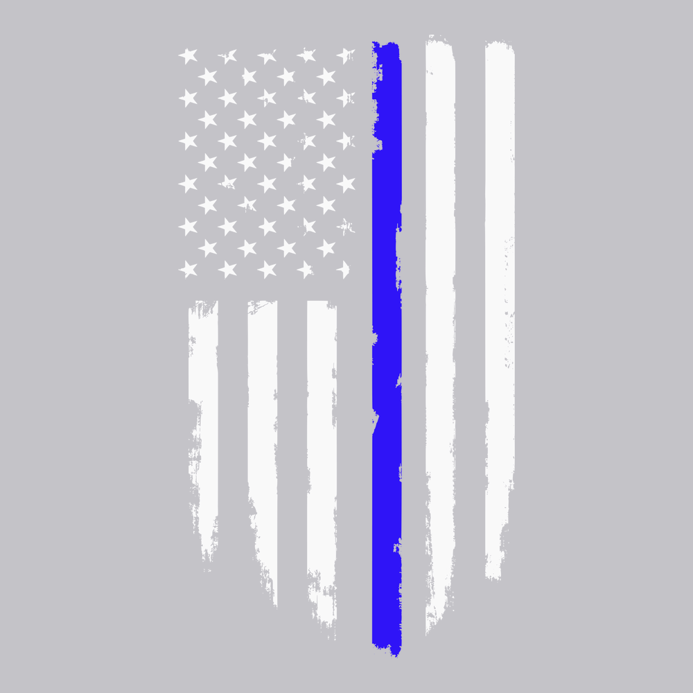 We Back The Blue T-Shirt SILVER