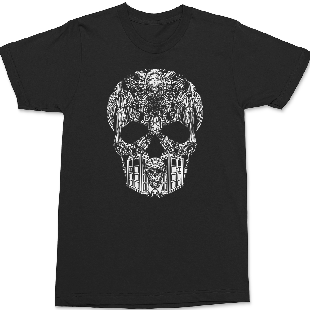 Whovian Skull T-Shirt BLACK