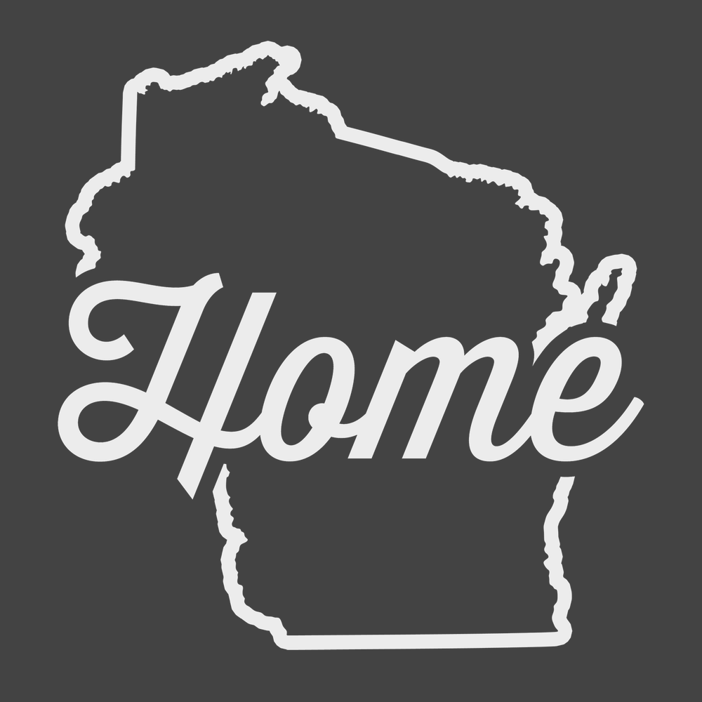 Wisconsin Home T-Shirt CHARCOAL