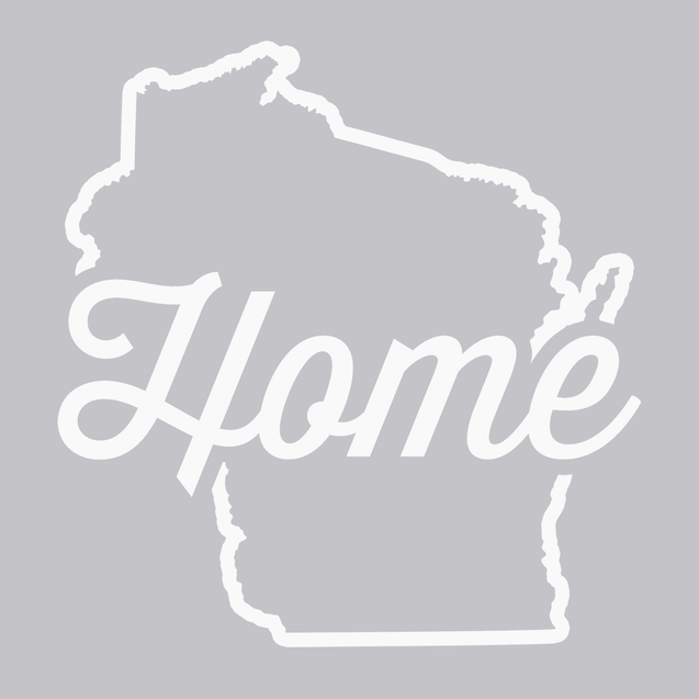 Wisconsin Home T-Shirt SILVER