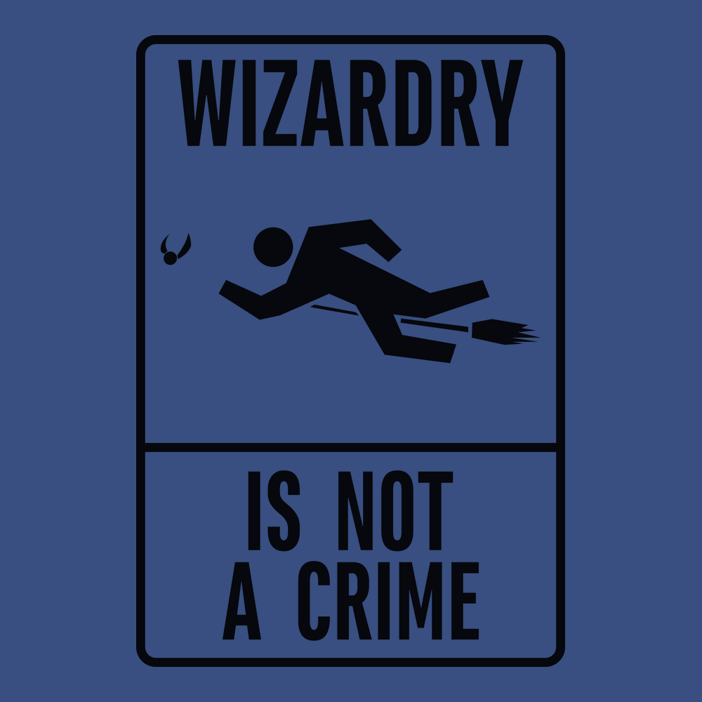 Wizardry is not a crime T-Shirt BLUE