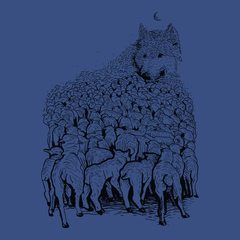 Wolf Mountain T-Shirt BLUE