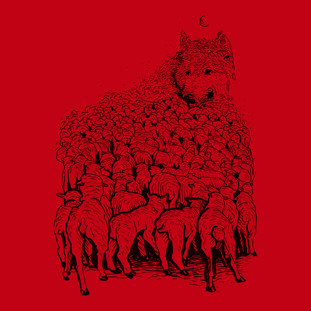 Wolf Mountain T-Shirt RED