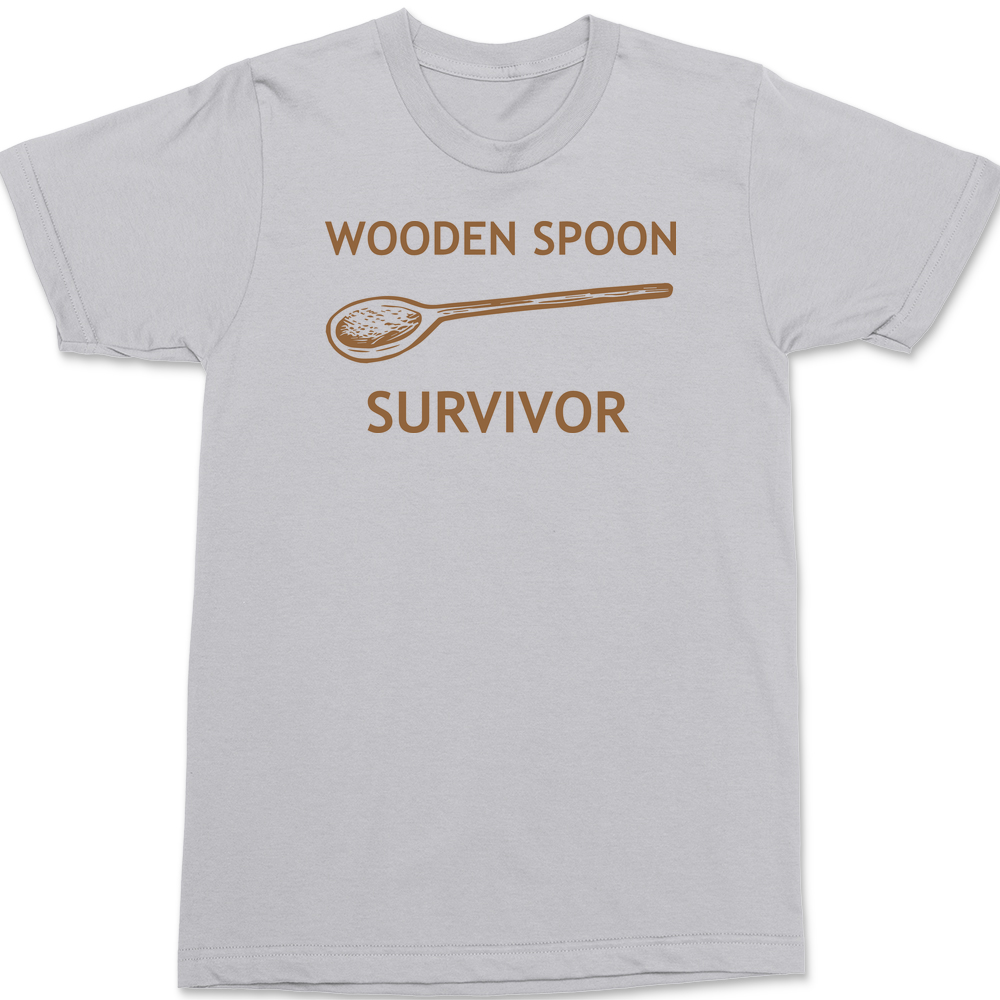 Wooden Spoon Survivor T-Shirt SILVER