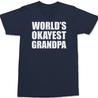 Worlds Okayest Grandpa T-Shirt NAVY