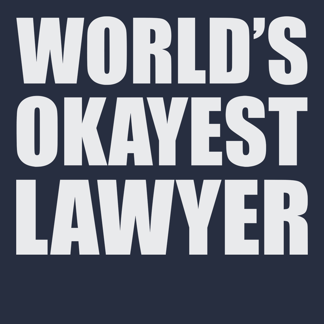 Worlds Okayest Lawyer T-Shirt NAVY