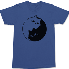 Yin Yang Cats T-Shirt BLUE